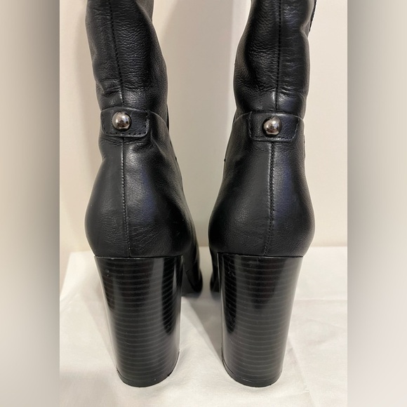 EUC LIZ & CO Women’s Black Leather Boots; Size 8.5
Approx 17” Tall, 3” Heels - Picture 4 of 14
